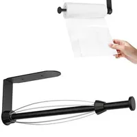 Küchenrollenhalter mit Dämpfungseffekt, Einhändiger Wandrollenhalter, Küchenpapierhalter, Papierrollenhalter Badezimmer,Selbstklebend/Schraubben