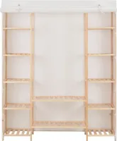 vidaXL Kleiderschrank Weiß 135 x 40 x 170 cm Stoff