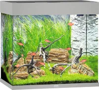 Aquarium Juwel Lido 200 mit LED-Beleuchtung, Pumpe, Filter, Heizer ohne Unterschrank grau