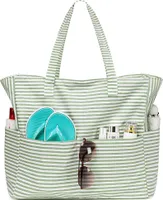 Große wasserdichte Strandtasche – mit Reißverschluss & Nassfach für Pool, Einkauf, Reisen.