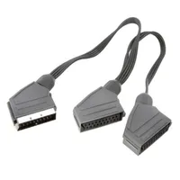 Adapter Scart Y 1x wtyczka do 2x gniazdo