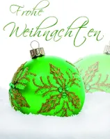 Weihnachten Klammerkarte - Minikarte mit farbiger Kammer - Grüne