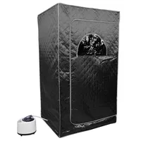 Tragbare Dampfsauna 1000W 220V Personal Home Spa mit Dampfgarer 100*80*170cm Schwarz