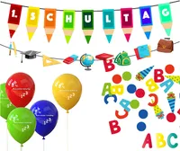 Hängedekoration XXL Einschulung Schulanfang Set über 100 Teile - erster Schultag Deko (Packung, 100 St., über 100 Teile), Wiederverwendbar