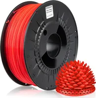 MIDORI® 3D Drucker 1,75mm PLA Filament 1kg Spule Rolle Premium Rot Transparent