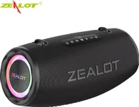 ZEALOT S87 BT reproduktor, bezdrátový stereo reproduktor s 80W zvukem, LED světla, vodotěsný přenosný reproduktor pro outdoor, kempování