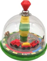 alldoro 68020 - Bauernhof Kreisel für Kinder | Panoramakreisel mit Traktor, beweglichen Tieren und realistischen Geräuschen | Durchmesser 19 cm