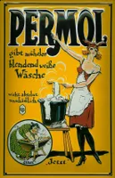 Blechschild Permol Waschpulver Schild retro Werbeschild Nostalgieschild