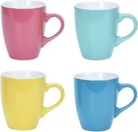 Set de 4 Tassen deof Kaffee 34cl farblich sortiert