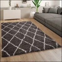 Teppich Wohnzimmer Creme Weiß Weich Groß | Kurzflor-Teppiche
