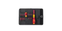 Wiha Schraubendreher und Bit Set slimVario® Schlitz, Pozidriv, PlusMinus/Pozidriv 9-tlg. in Tasche (41233)