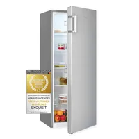 Exquisit Vollraumkühlschrank KS320-V-H-010E inoxlook | 242 Liter Nutzinhalt | Türanschlag Wechselbar