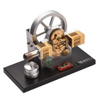 DIY Stirling Engine Kit Physik Spielzeug Einzylinder-Stirlingmotor Generator Modell mit LED Diode und Glühlampe DSXX Stirlingmotor Bausatz