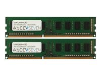 V7 4GB DDR3 PC3-12800 1600MHZ DIMM Arbeitsspeicher Modul V7K128004GBD, 4 GB, 2 x 2 GB, DDR3, 1600 MHz, 240-pin DIMM, Grün