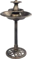 vidaXL Vtáčia vaňa s fontánou Bronz 50 × 91 cm Plast