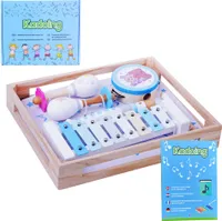 Kadoing® Musikset – inklusive Musikvideos und Musikheft – Xylophon Spielzeuge – Lernspielzeuge – Musikspielzeuge – Kinderspielzeuge – Musik für Kinder