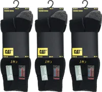 Caterpillar 3 Paar Thermo-Arbeitssocken - Wolle - Schwarz 43-46