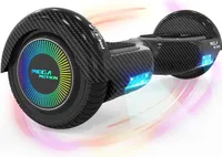 MEGA MOTION Hoverboard,Elektro Scooter 6,5 LED E-Balance Scooter mit Motorbeleuchtung und Bluetooth chrome rosa E-Skateboard