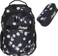 Schulrucksack 2 Teile Set Elephant Hero Signature Rucksack Mädchen  Schulmappe Schultasche + Mäppchen Box 12842 Black Flower r mb