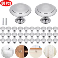 30 Stück Möbelknopf Ø30mm Edelstahl Schrankknopf Schubladenknopf Knauf Türknopf