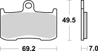 Klocki hamulcowe SBS 782RST (zestaw na tarczę) Road Racing Sinter