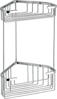 Zweifache Eckduschablage aus Edelstahl