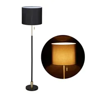 relaxdays Stehlampe schwarz, gold