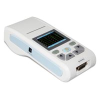 CONTEC ECG90A Tragbarer 12-Kanal-Elektrokardiograph Handheld digitales EKG-Gerät PC-Software +Drucker 12 Lead