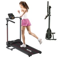 Gymform® Slim Fold Treadmill - kompaktes, zusammenklappbares Laufband, Fitnessgerät 6 km/h, 3 Programme sowie 3 variabel einstellbare Geschwindigkeiten bis 110 kg