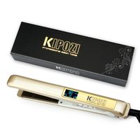 KIPOZI Pro Glätteisen Haarglätter K137 Gold Digital LCD ionische Titan-Platten Anti-Spliss, 2 in 1, Für Alle Altersgruppen und Alle Haartyp, 1 inch Platten,  170℉-450℉(80℃-230℃) Temperatureinstellung, Reisegröße