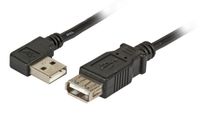 Premium 50cm USB 2.0 VERLÄNGERUNG 0,5m abgewinkelt gewinkelt Kabel Winkel A Buchse