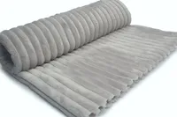 Pletené oblečenie Minky Stripes, svetlosivé 50 x 160 cm