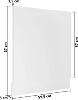 vidaXL Panel do zmywarki biały 59,5x3x67 cm płyta wiórowa
