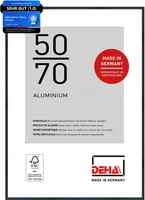 DEHA Design Aluminium Bilderrahmen Tribeca, 50x70 cm, Struktur Schwarz Matt