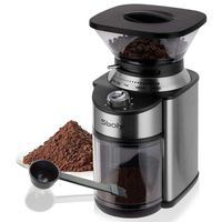 Kaffeemühle elektrisch Edelstahl Kegelmahlwerk einstellbar 200 Watt