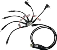 Retevis 6 in 1 USB-Programmierkabel Kompatibel mit Walkie Talkie Retevis RT22 RT24 RT27 RT5 RT5R RT5RV RT1 RT21 BF-888S  BF UV-5R HYT ICOM PUXING Kenwood Amateurfunk