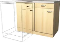 Flex Well Eckunterschrank Nano BxTxH 110 x 60 x 85 cm buche matt zerlegt Anschlag reversibel 00006898