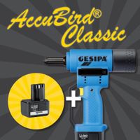 Gesipa AccuBird® Classic im Kunststoffkoffer  inkl. 2 Akkus 1,3 Ah/14,4 V 1777473