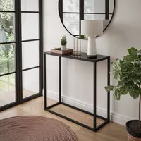 MODERN GLASS Konsole 80 cm Schwarz / Schwarzes Glass