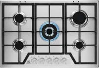 Electrolux KGS7536SX Schwarz, Edelstahl Einbau-Gasherd 75 cm 5 Brenner