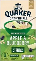 Quaker Oat So Simple  - Apple & Blueberry - 10 x 36g Sachets, 360g