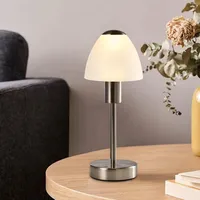 LQWELL® LED Tischlampe Touch Tischleuchte Kabellos Nachttischlampe Akku Typ C USB Wiederaufladbar Lichtintensität einstellbar , [Energieklasse E]