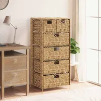 vidaXL Schowek z 6 koszami 47 x 37 x 100 cm hiacynt wodny