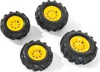 rolly toys Luftbereifung für Traktoren 2 x 260x95, 2 x 325x110, gelb, Maße: (2x)26x26x9,5(2x)32,5x32,5x11,5 cm; 40 986 0