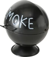 Boltze | popielniczka Wiki | odporna na burze konstrukcja grilla | idealny pomysł na prezent dla palaczy | solidne żelazo | elegancki czarny wygląd | średnica: 13 cm