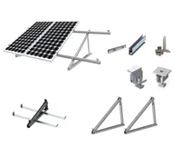 Balkonkraftwerk Halterung Aufständerung Komplettset für 2 Panele PV Modul Dach Solar Flachdach 10-40°