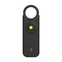 INF Prenosný osobný bezpečnostný alarm, sebaobranná siréna s krúžkom na kľúče čierna