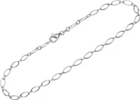 Fusskette 925 Sterling Silber 26cm Figaro Ankerkette rund Damen Fusskettchen Neu