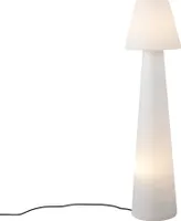 QAZQA - Modern Smart Outdoor Stehleuchte I Stehlampe I Standleuchte I Lampe I Leuchte weiß inkl. LED A60 IP44 - Katrijn Dimmer I Dimmbar I Außenbeleuchtung - Kunststoff Rund - LED geeignet E27