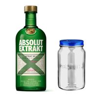 Absolut Vodka Extrakt Set mit Absolut Jar, schwedischer Premium Wodka, Kardamom-Extrakt, Spirituose, Shot, Alkohol, Flasche, 35%, 700 ml